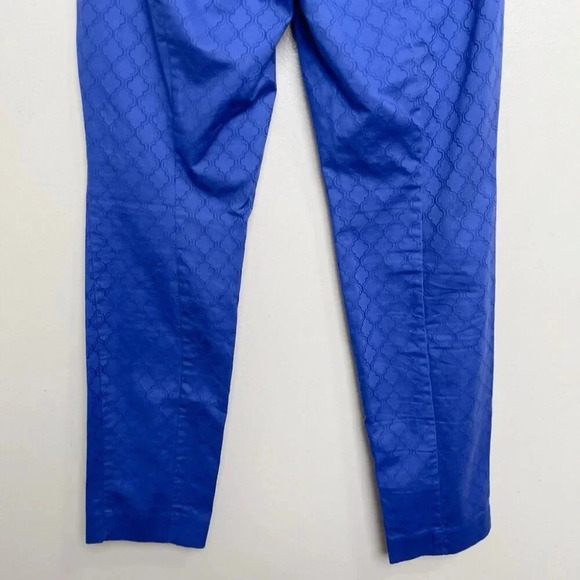 Lilly  Pulitzer Womens 6 29" Kelly Textured Skinny Ankle Pant Royal Purple - Picture 15 of 16